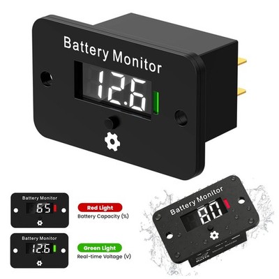 LCD Digital Display Waterproof Battery Indicator Monitor Meter Gauge 24V/36V/48V