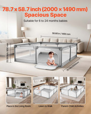 VEVOR Baby Playpen, Toddler Play Yard w/ Zippered Door  50 Balls