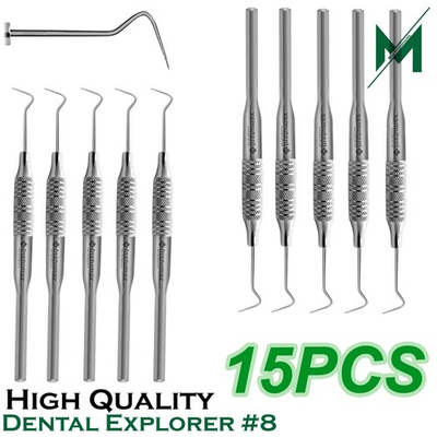 #ad Dental Explorer #8 Single Ended Probe Stainless Steel Hollow Handle Examination $141.59
