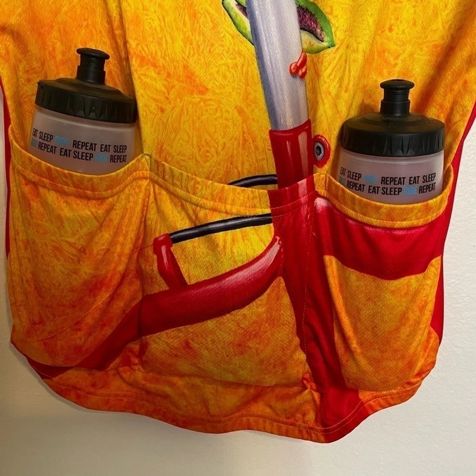 Camiseta deportiva de ciclismo Primal Wear "Don’t Hurt The Dirt" 1994 cremallera frontal completa naranja XL Foto 3 de 4