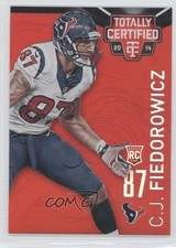 2014 Panini Totally Certified Mirror Platinum Red 17/25 CJ Fiedorowicz #126 0a1