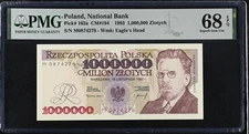 Poland 1000000 Zlotych 1993 P 162 a Superb Gem UNC PMG 68 EPQ