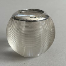 Antique Sterling Silver Mounted Glass Match Striker Hallmarked London 1898