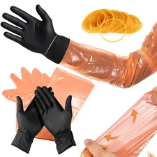 36 Pairs Field Dressing Gloves Deer Gutting Hunting Cleaning Mittens Accessor...