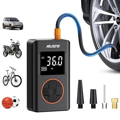 NUSTE Tire Inflator Portable Air Compressor - 150 PSI Cordless Mini Bike Tire -