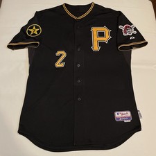 Majestic Authentic Brandon Wood Pittsburgh Pirates 2011 MLB Jersey Black 48