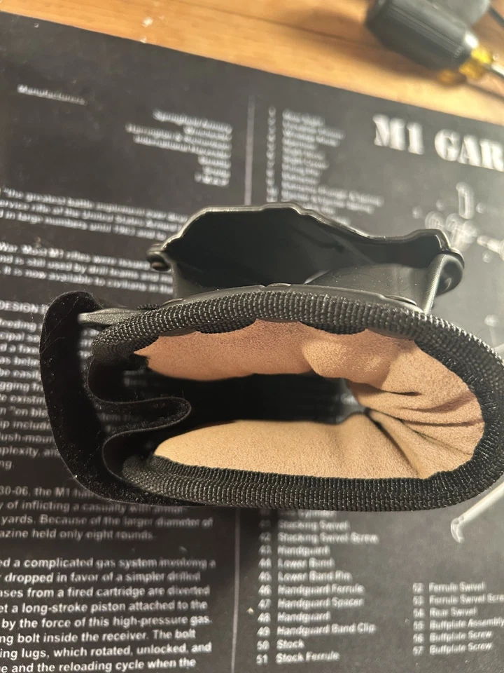 Funda para pistola Fobus tobillo, gamuza negra, mano derecha - 1911 estilo compacto C21BA Foto 2 de 4