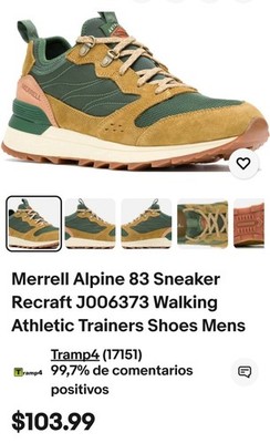 Merrell Alpine 83 Recraft Sneaker Green Brown Beige Suede Textile Low Top