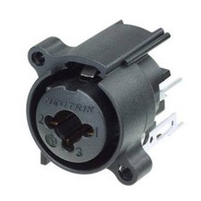 Neutrik 3 Pin Combo A Series Female XLR Chassis, Vert Mount, Non-Latch - NCJ6FA-