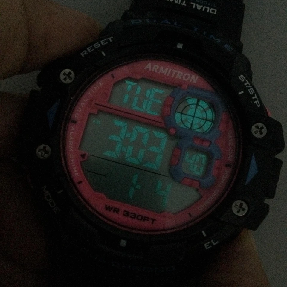 Armitron ProSport Digital Watch Mens 55mm Dual Time Chronograph New Battery - image 3 of 4