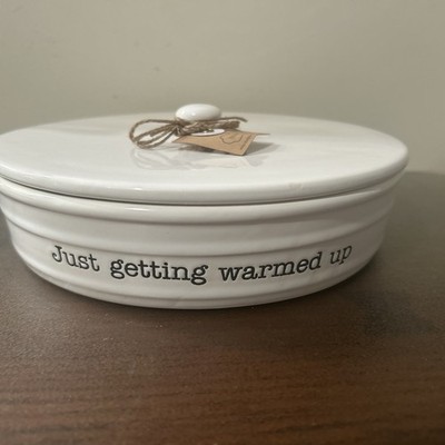 MUD PIE Tortilla Warmer with Lid ''Just getting warmed up'' NEW