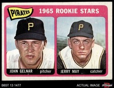 1965 Topps #143 Jerry May / John Gelnar Pirates RCs RC 4 - VG/EX
