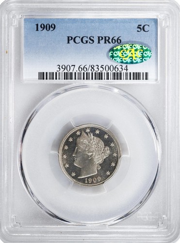Liberty Head (V) Nickel 1909 PCGS Proof-66 CAC! Superb Gem PQ Proof! Stunning! - Picture 3 of 4