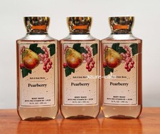 Bath Body Works PEARBERRY 10ozs Body Wash Shower Gel x 3