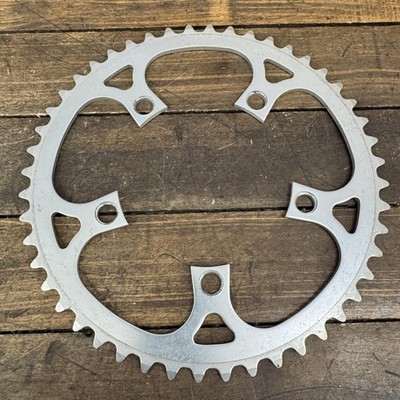 Vintage Sugino 48T Chainring 110 BCD 5-Arm Silver Aluminum Bike