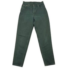 Levis 550 Womens Vintage Forest Green Relaxed Fit Tapered Leg Jeans Size 7 Med