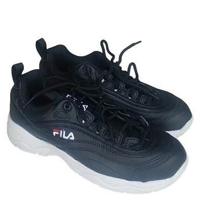 Fila Sneakers Women 6 Black Disarray Chunky Shoes Athletic Lace Up Dad Shoes