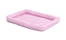 MidWest Quiet Time Bolster Pet Bed 18 Inch Pink for Small Dogs Cats Crate Use