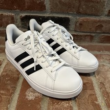 Adidas Grand Court 2.0 White Black Sneakers Women  s 7.5