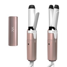 2 in 1 Mini Flat Iron 1 Inch Ceramic Small Hair Straightener and Curler,Curli...
