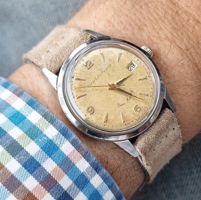 Vintage Girard Perregaux Sea-Hawk Manual Wind Watch Tropical Dial