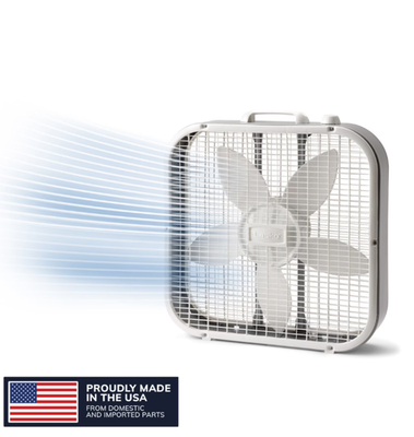 #ad Lasko 20quot; Classic Box Fan with Weather Resistant Motor 3 Speeds 22.5quot; H White $21.24