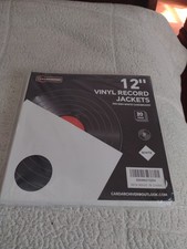 12 Pack 12" Vinyl Record Sleeves White Cardboard LP Jackets 350 GSM