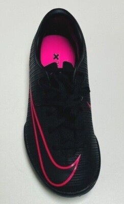 Nike Jr. Mercurial Vapor XI Turf Kids Soccer Shoes Black-Pink | eBay