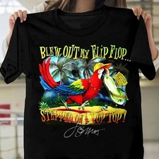 Vtg Jimmy Buffett Margaritaville Tour Cotton Black Unisex Shirt UR291