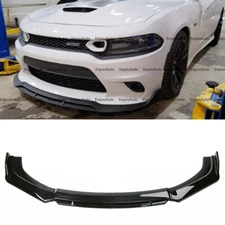 For Dodge Challenger SRT SXT Front Bumper Lip Spoiler Splitter Glossy Black