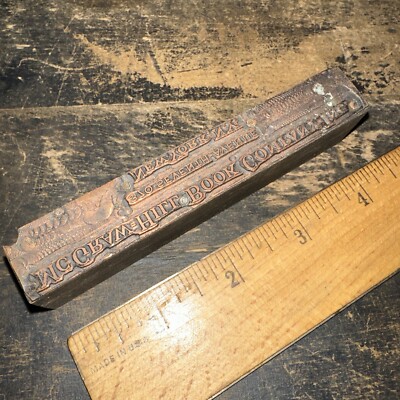 Vintage Printer's Block   McGraw-Hill Book Co.  Early Block Copper Face! N.Y.