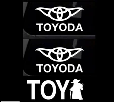 3 PK Toyota Toyoda Star Wars Yoda Car Truck Window Vinyl Decal Tablet Notebook