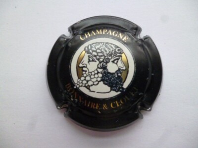 Champagnerkapsel BONNAIRE, schwarz, weiß und gold, insc champagner, Nr. 25a