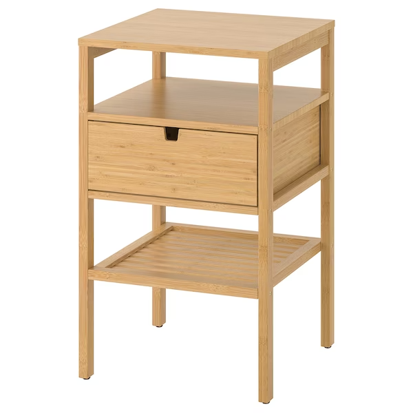 IKEA Nordkisa Nightstand Bamboo, 15 3/4x15 3/4
