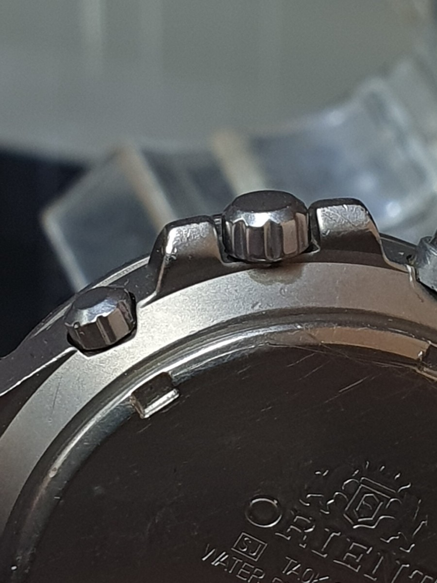 ORIENT Chronograph Titanium Ref.TA0K-C00 CA Blue Dial Watch | eBay