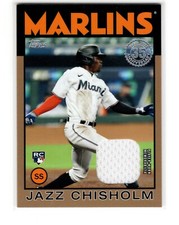 Jazz Chisholm RC 2021 Topps 1st RC Jersey Patch Card Gold Parallel #/50 Yankees
