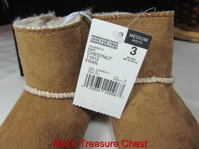 Botines WONDERKIDS Baby Bronceados, Fácil de Abrir/Cerrar, Talla 3M UNISEX * Nuevos con Etiquetas * Foto 2 de 4