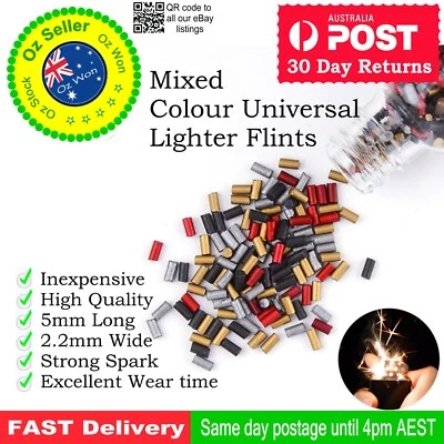 25 Universal Flint Stone Replacements Lighters Zippo Mixed Cigarette Welder Kero - image 1 of 4
