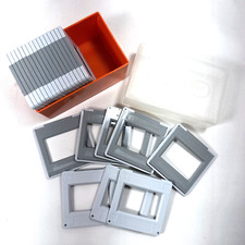 Agfacolor Agfa Slide Box German Made Orange W/24 Slide Mounts vintage 1970's