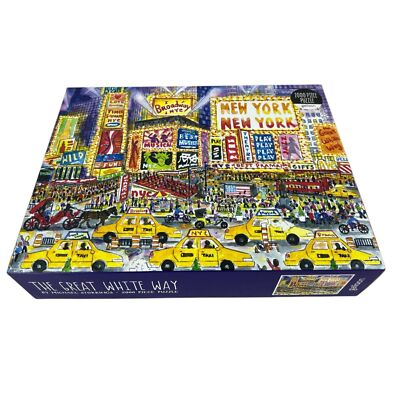 Galison Michael Storrings 2000 Piece jigsaw Puzzle The Great White Way New York