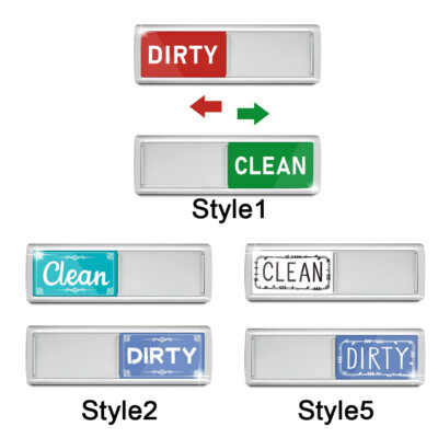 #ad Clean Dirty Dishwasher Non Scratch Magnet Magnetic Backing Washing Running Sign $5.59