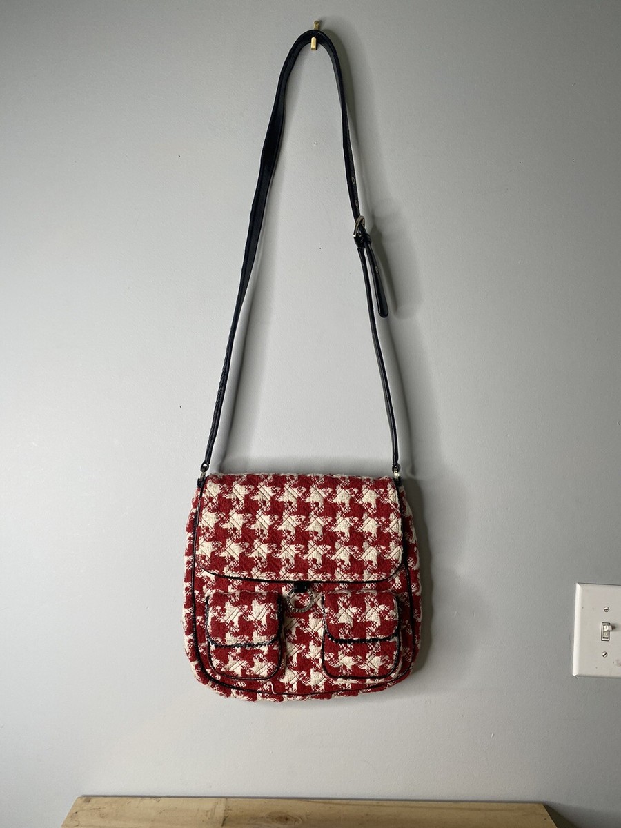 VERA BRADLEY Saddlebag Hipster HOUNDSTOOTH RED TWEED | eBay display picture 1