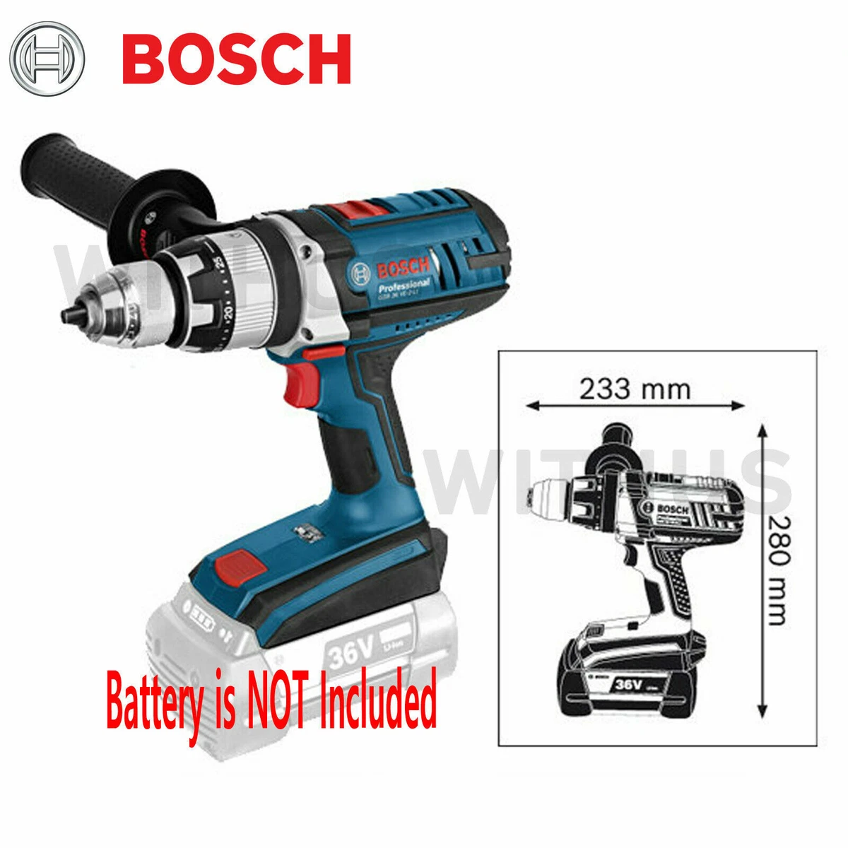 Taladro atornillador a batería Bosch GSR 36VE-2-LI