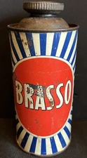 Vintage BRASSO No. 6 Metal Polish Empty Tin Can 1950s Reckitt & Colman