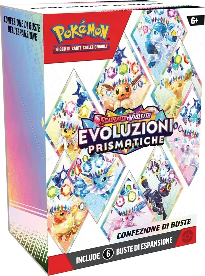 Pokemon Scarlatto e Violetto Evoluzioni Prismatiche Bundle 6 buste saled nuovo