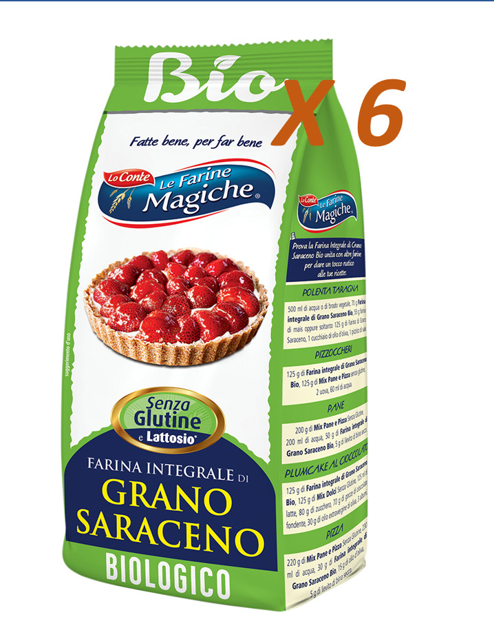 3 KG Flours Magickal LO CONTE Mix of Flour Buckwheat Gluten Free 6x500