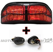 fit 06-15 Yamaha FZ1 SEQUENTIAL LED Tail Light SMOKED + Flush Mount Signal COMBO