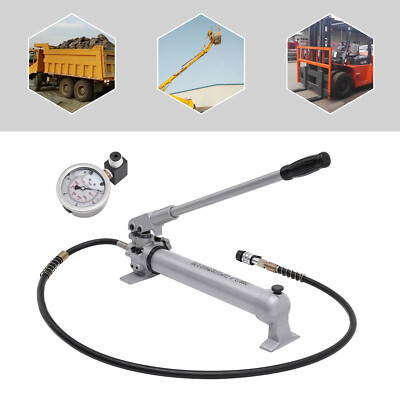 #ad Manual Hydraulic Hand Pump With Pressure reducing Valve Large Oil Storage New $102.09