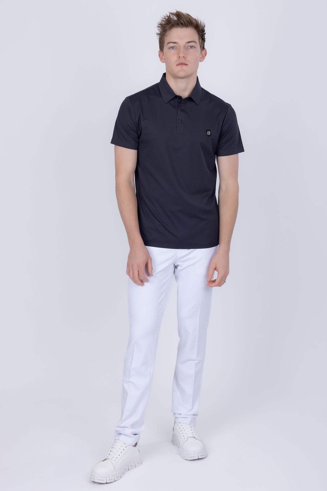 Barabas Men's Premium Stretch Polo Shirt - Slim Fit & Textured image 3