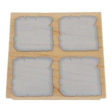 Hero Arts Four Small Solids E2056 Shadow Stamp Wood Mounted Rubber Scrapbooking